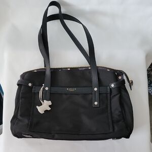 EUC Radley London Vinyl Black Shoulder Bag